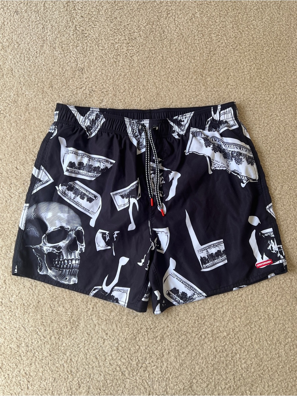 Sprayground Skull Money Swim Shorts